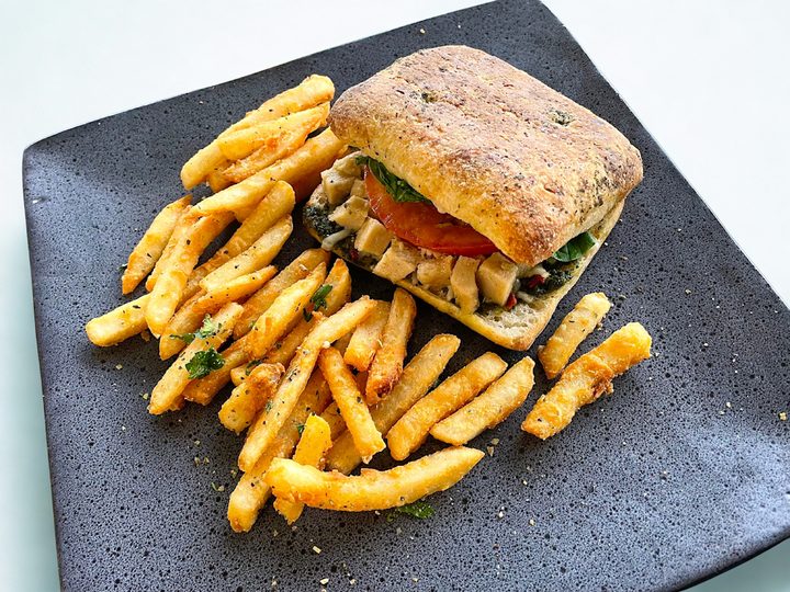 Chikn Bacon Pesto Panini