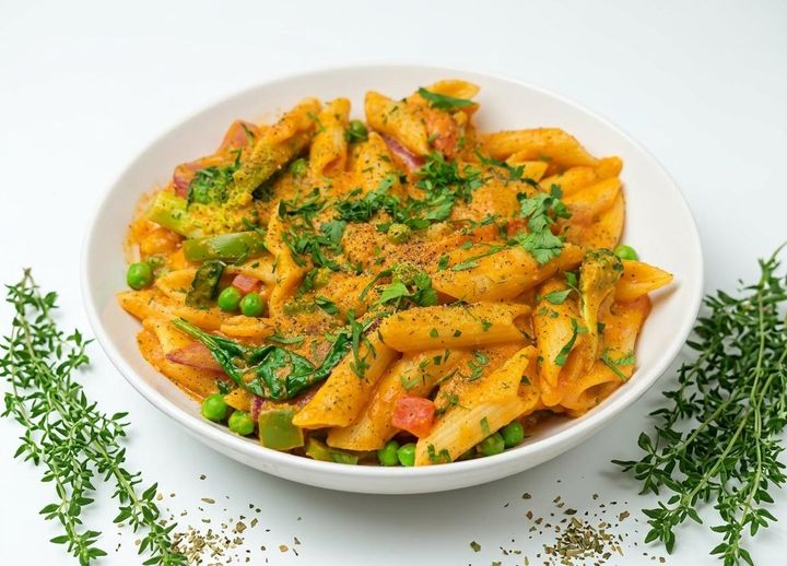 Garden Veggies Penne with Creamy Tomato Sauce